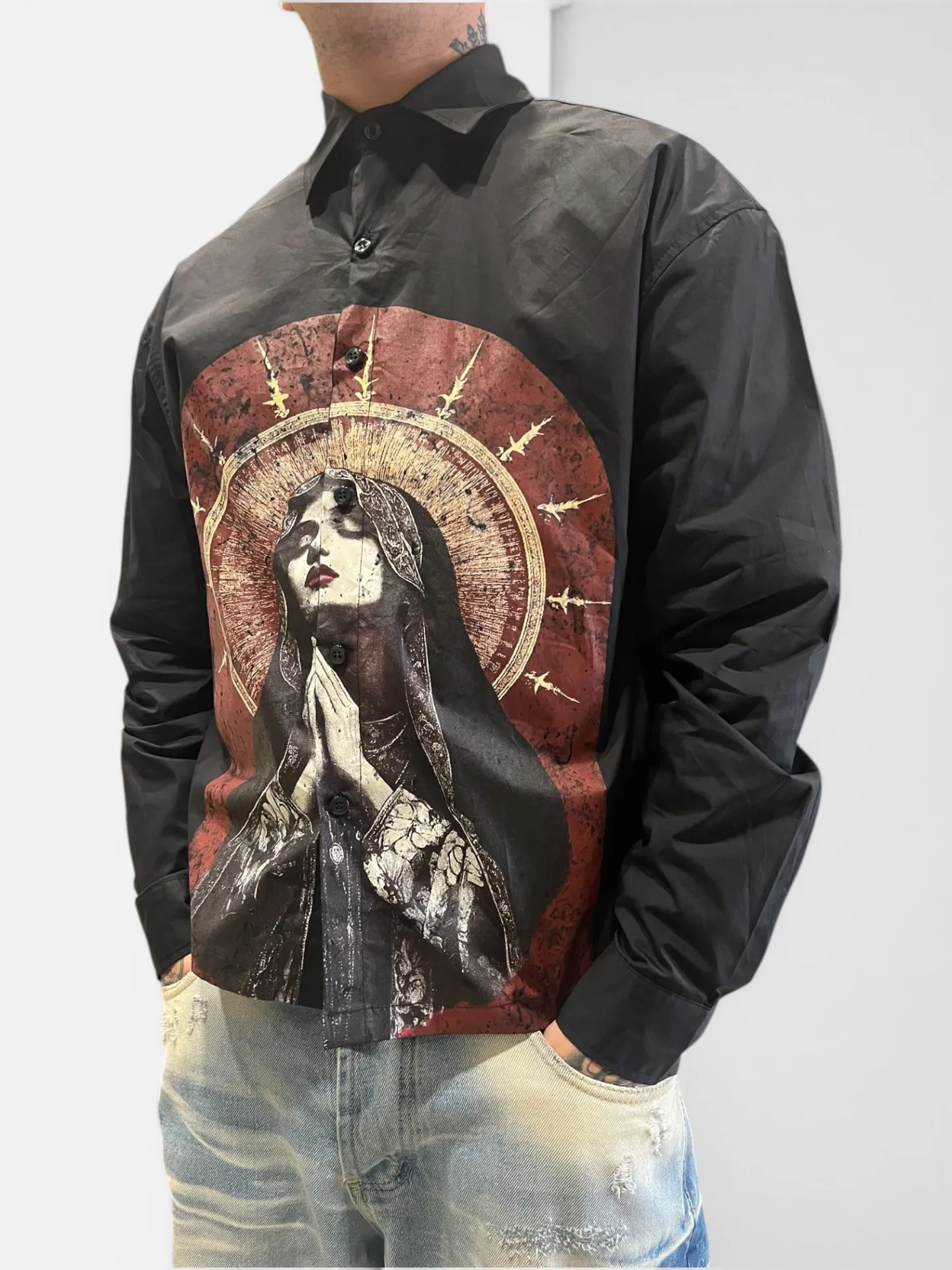 Camicia "Maria" black - Thumb 1