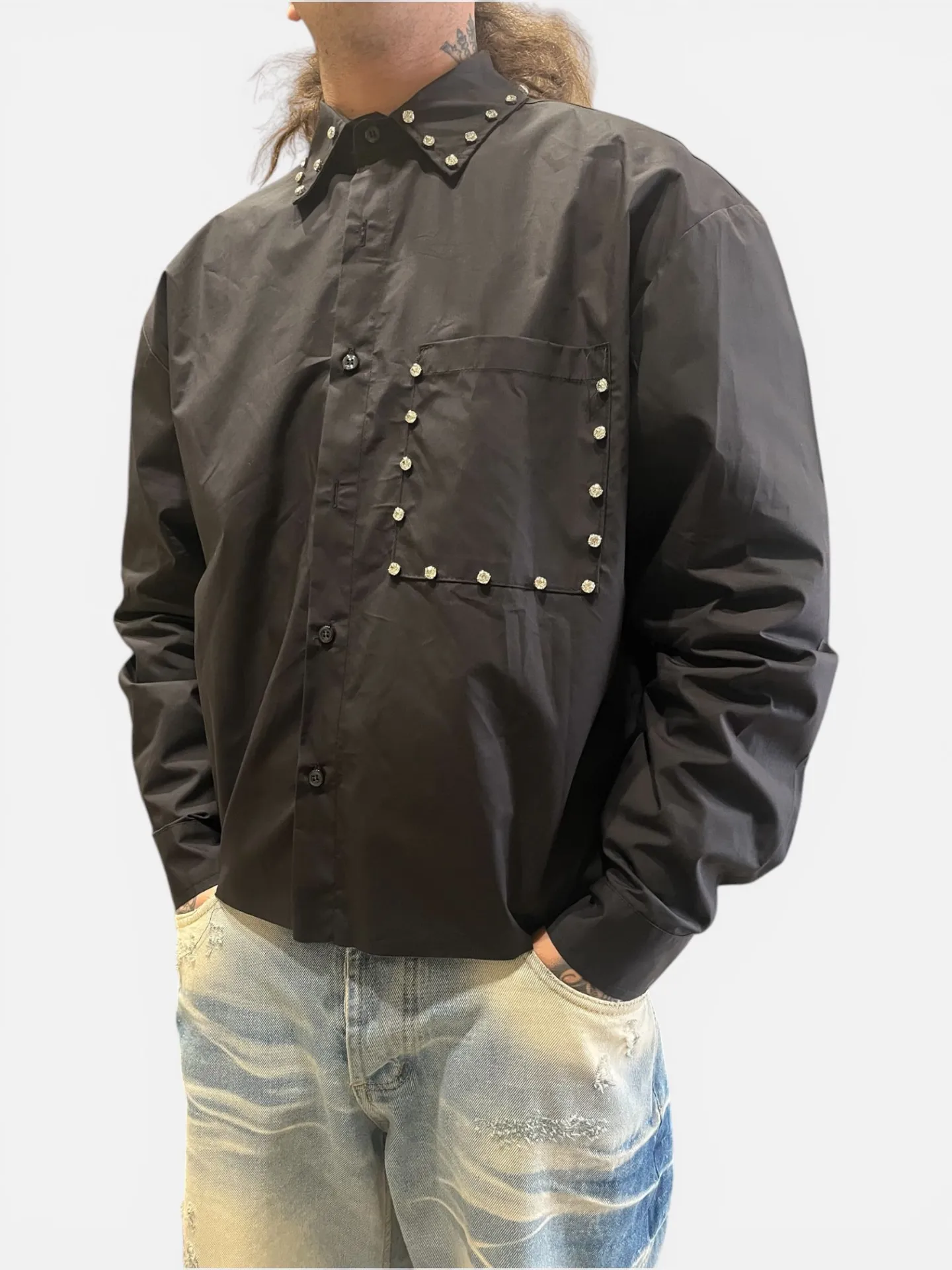 Camicia "Diamond" black - Thumb 2