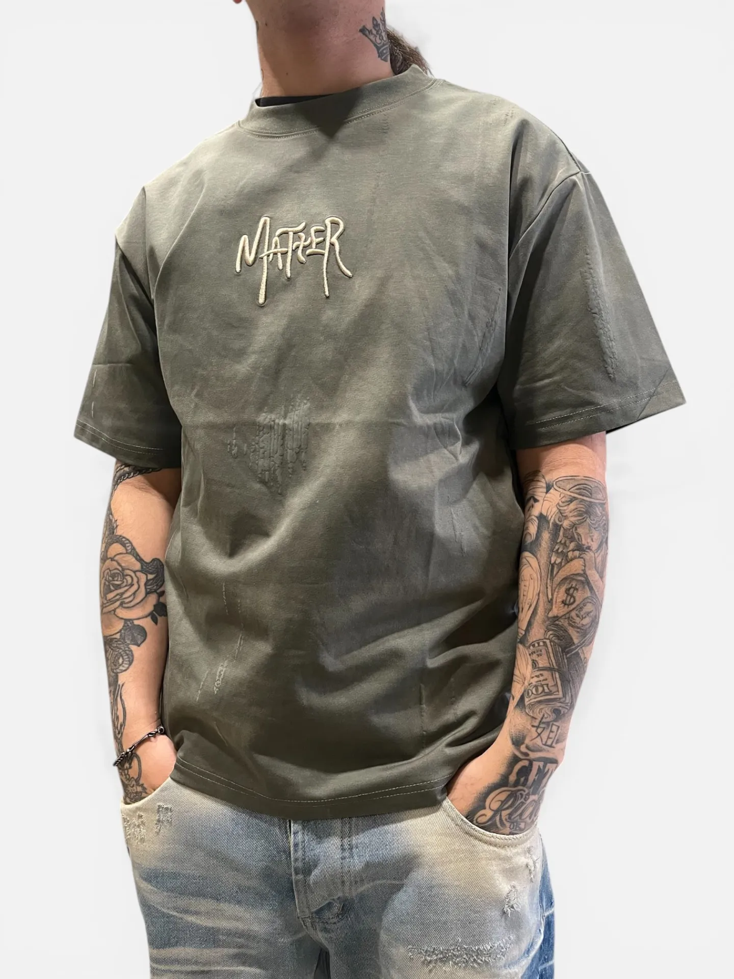 T-Shirt "Matter" Verde Oliva - Thumb 2
