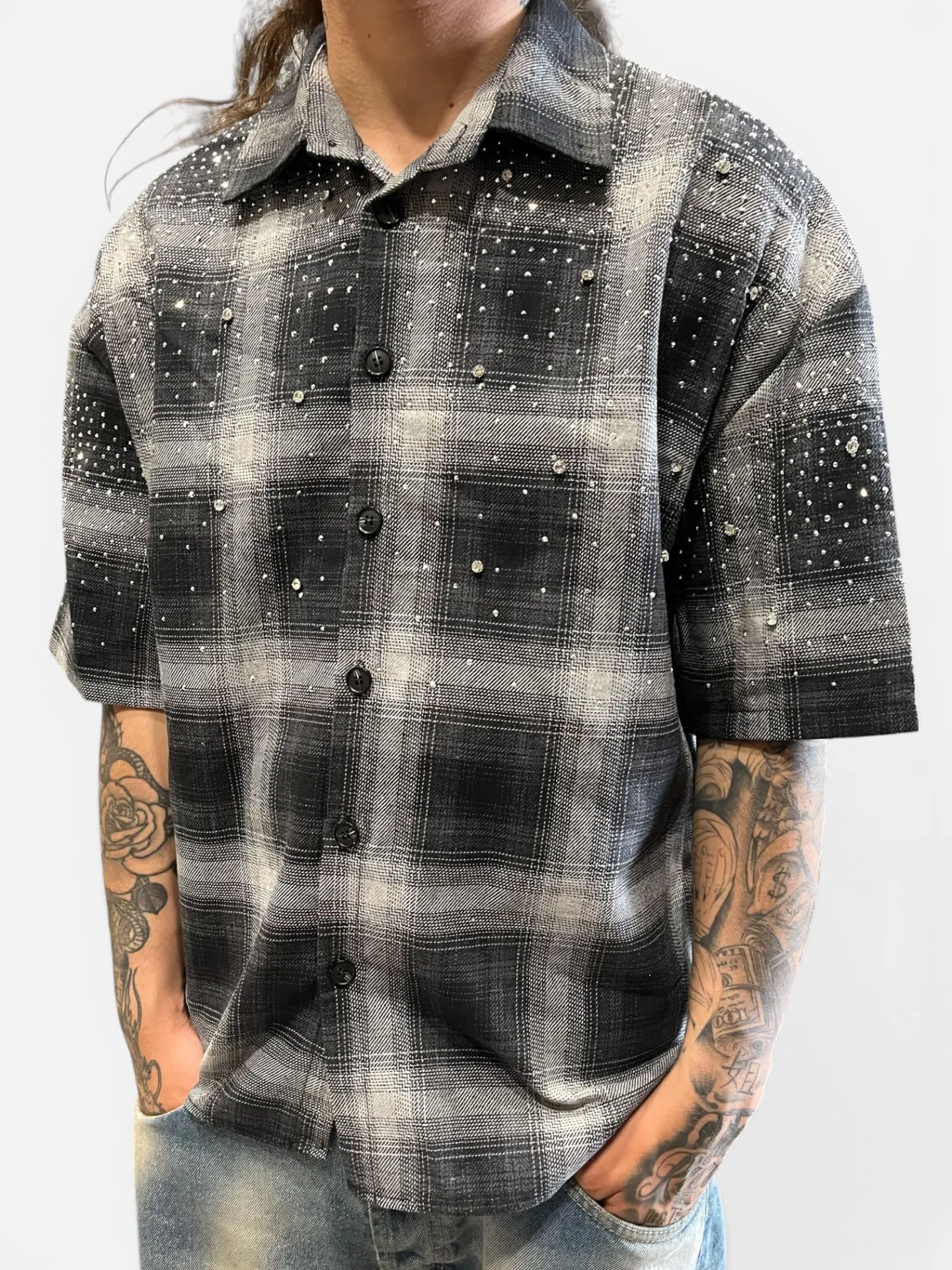 Camicia Oversize "Cyber Plaid"
