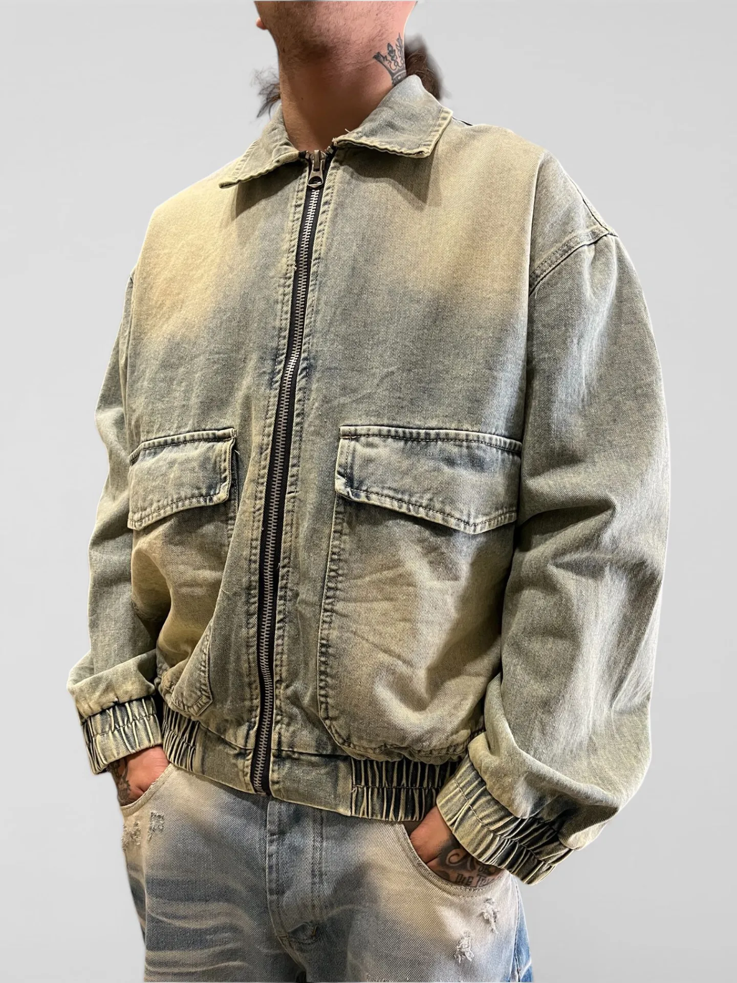 giacca "jeans" sabbia
