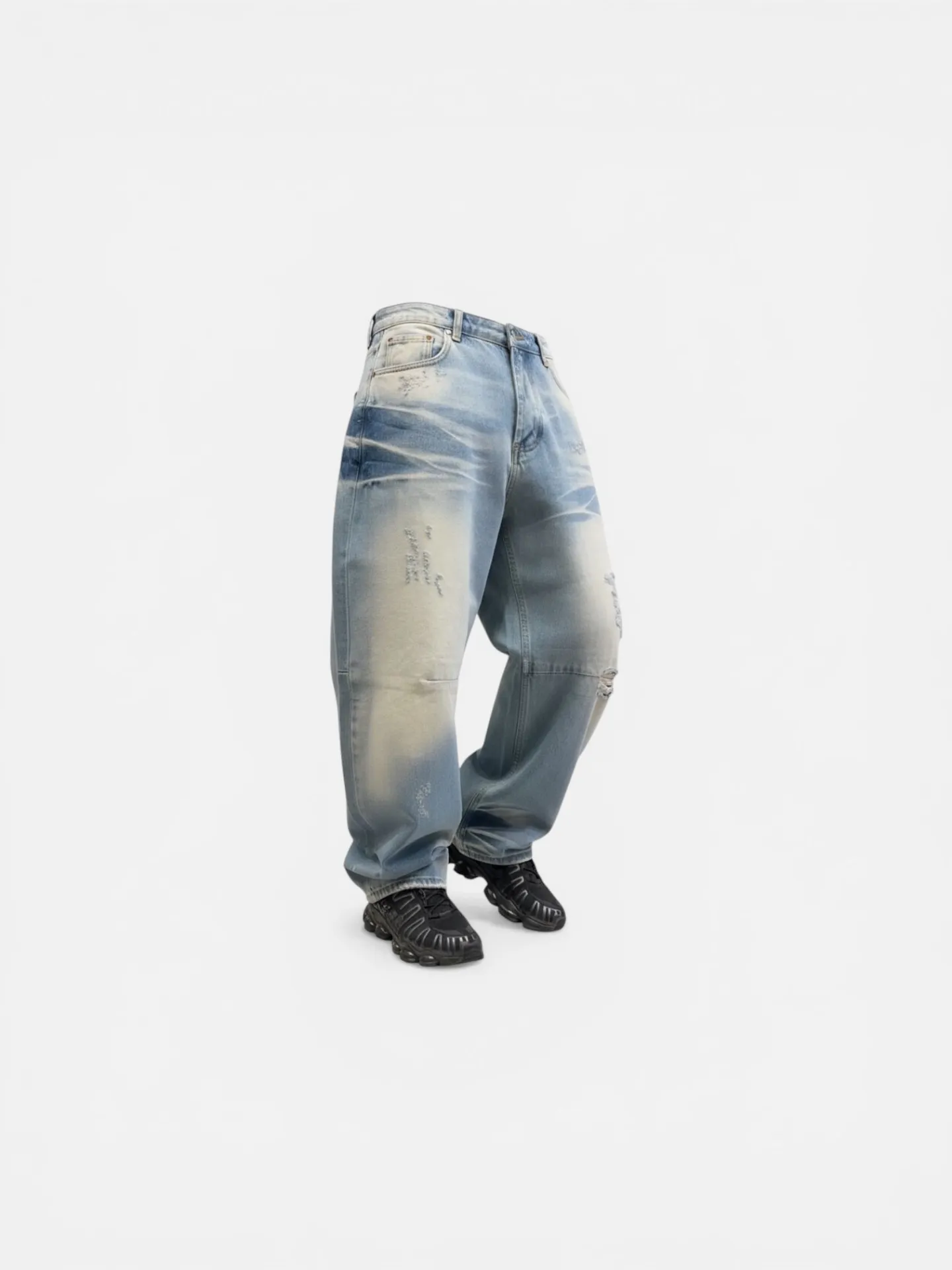 jeans "baggy" lavaggio chiarp