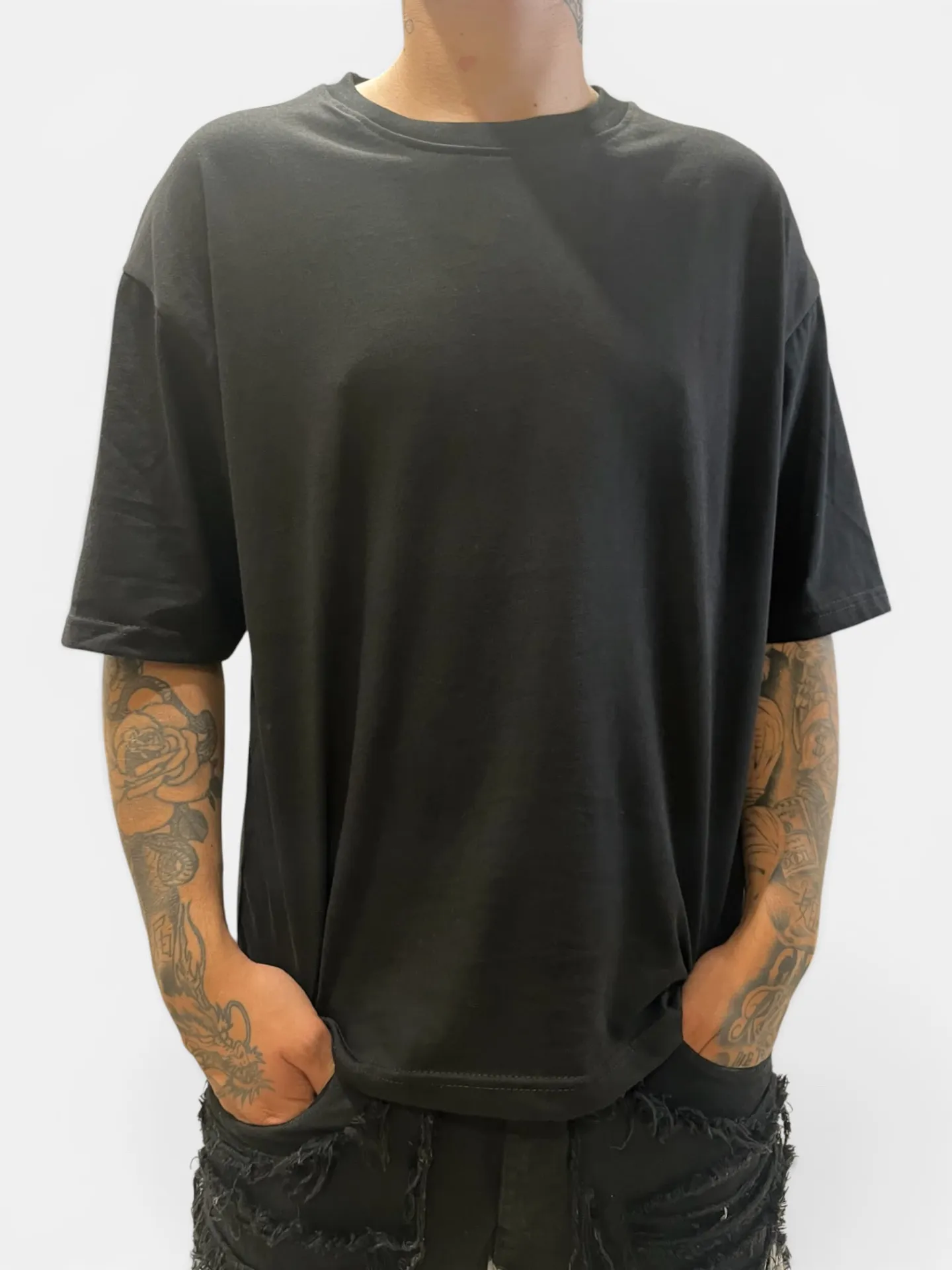 T-Shirt Oversize "Chi Chiagne" - Nero - Thumb 2