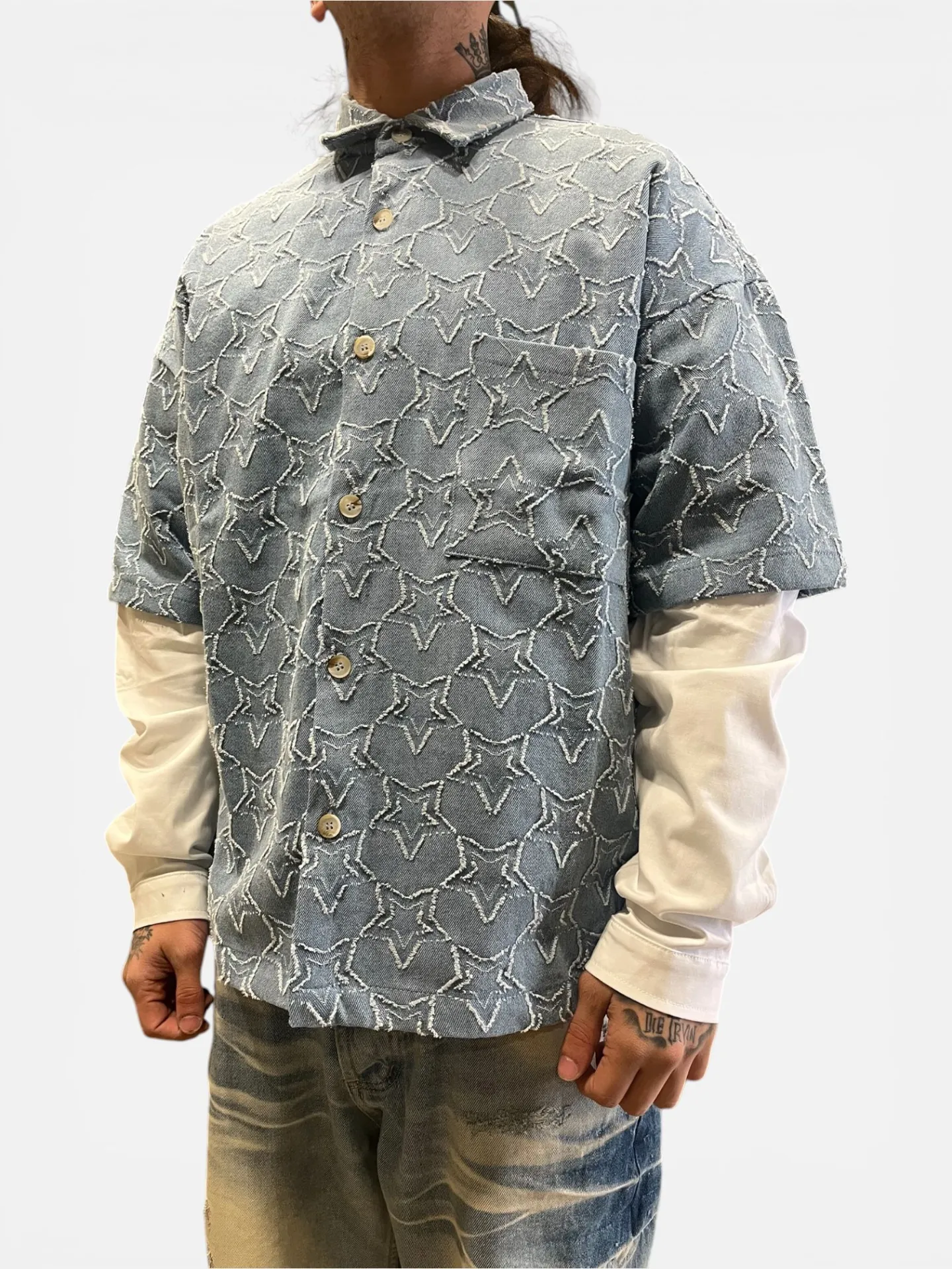 camicia "Double Longsleeve" jeans  - Thumb 1