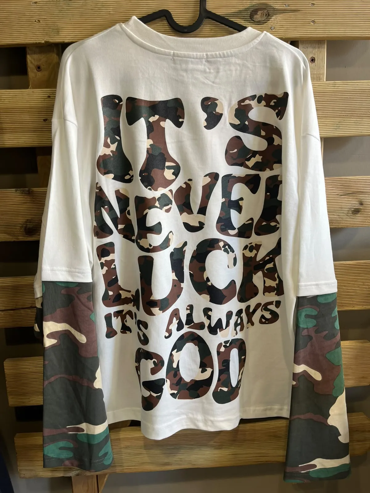 T-shirt Oversize Double Layer "Peace & Faith" - Thumb 1