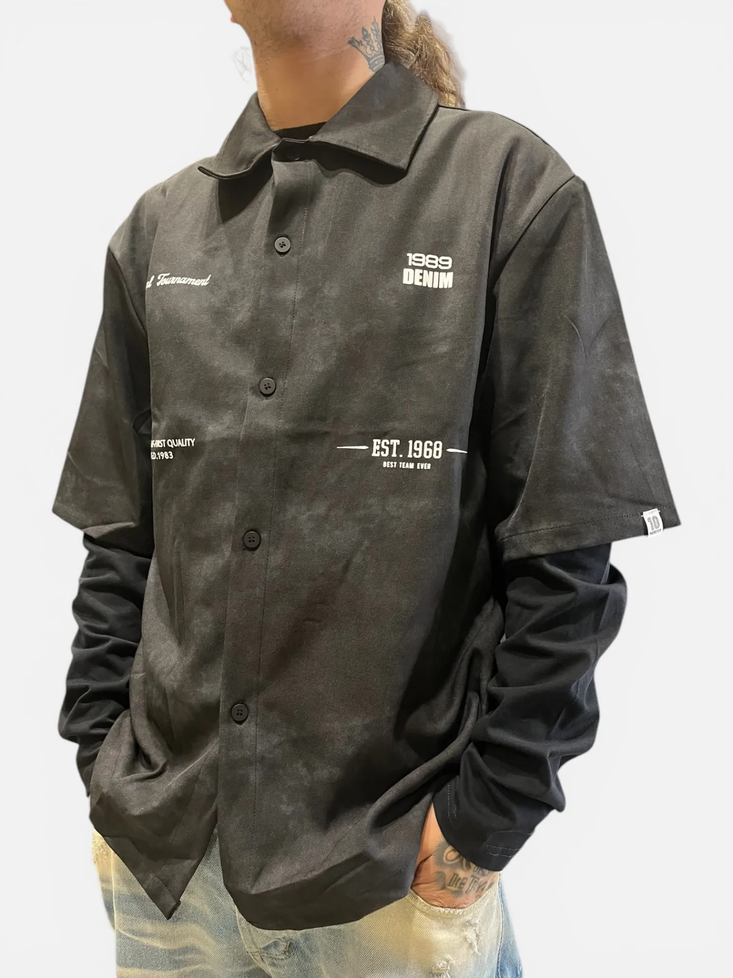 Camicia "Sand Denim" Black  - Thumb 2