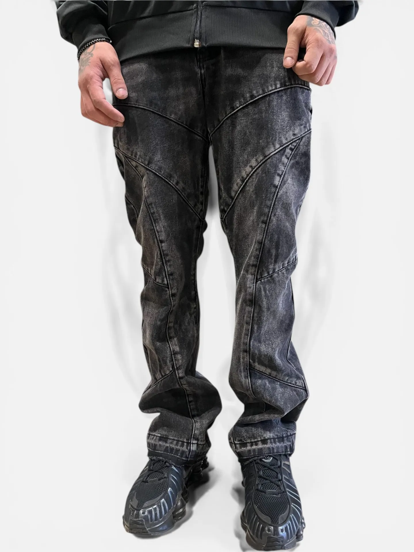 jeans "flared" grey