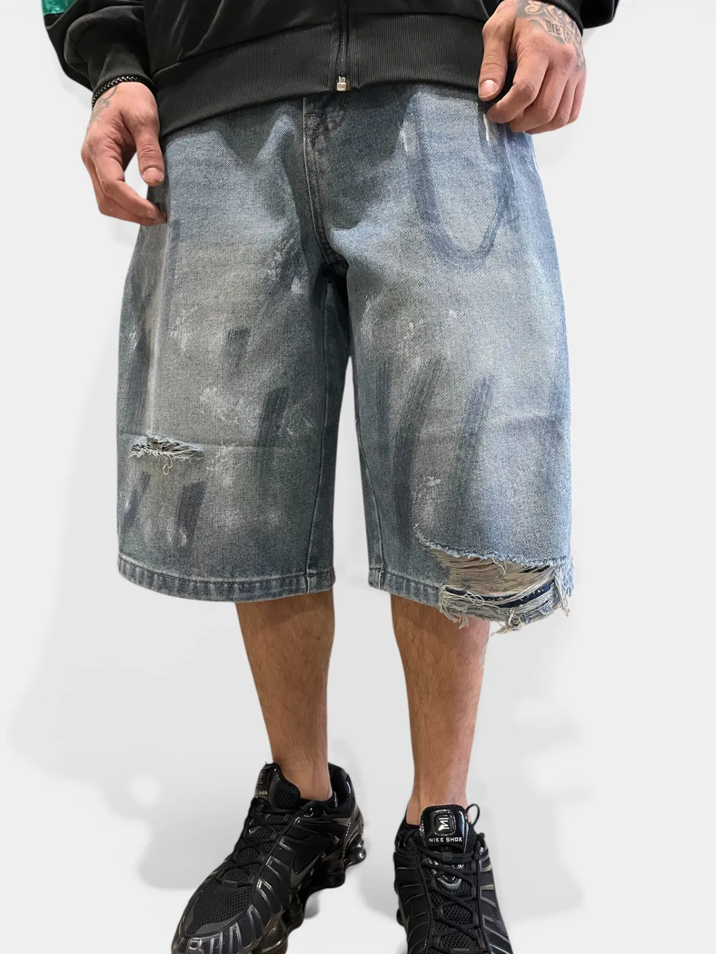 shorts Denim "Ripped Core" - Thumb 1